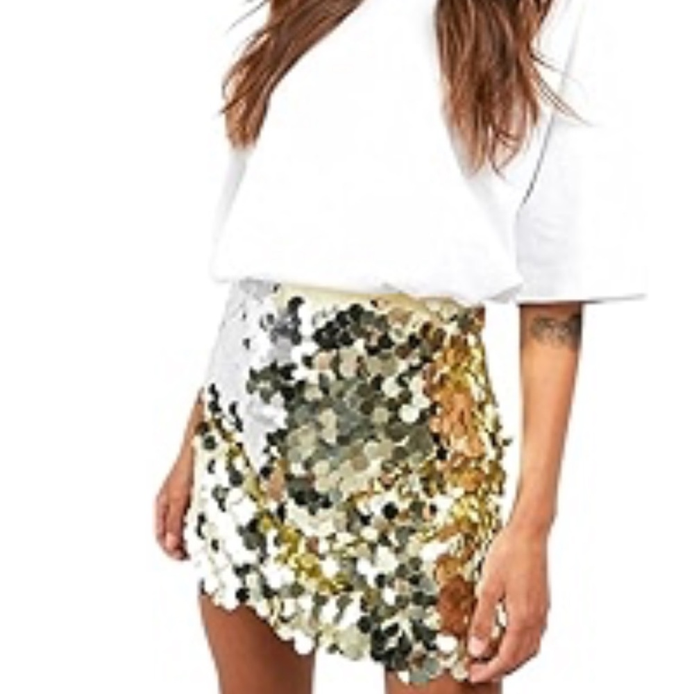 GB size small Sequins skirt New Years style skirt